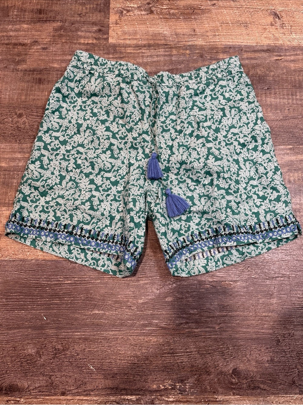 J. Jill Love Linen paisley floral shorts size Small 100% Linen